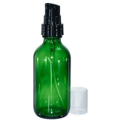 2 oz. Green Boston Round with Black Treatment Pump (20/400) (V23) (V8)