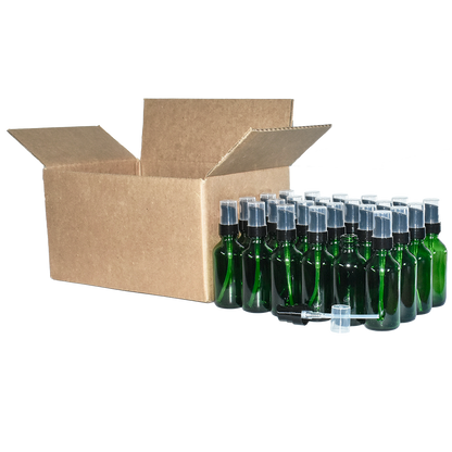 2 oz. Green Boston Round with Black Treatment Pump (20/400) (V23) (V8)