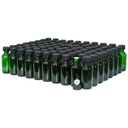 2 oz. Green Boston Round with Reducer and Black Child-Resistant Cap (20/400) (V23) (V6)