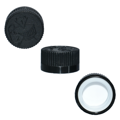 2 oz. Green Boston Round with Reducer and Black Child-Resistant Cap (20/400) (V23) (V6)