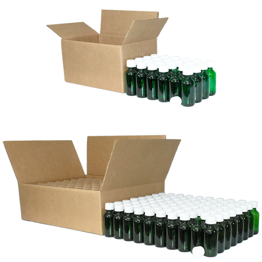2 oz. Green Boston Round with White Child-Resistant Cap (20/400) (V23) (V6)
