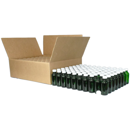 2 oz. Green Boston Round with White Cone Cap (20/400) (V23) (V20)