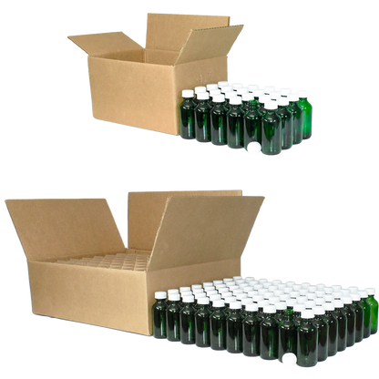 2 oz. Green Boston Round with White Cone Cap (20/400) (V23) (V20)