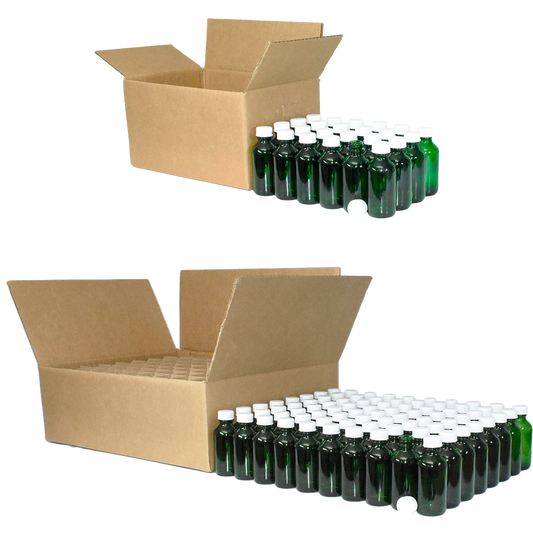2 oz. Green Boston Round with White Cone Cap (20/400) (V23) (V20)