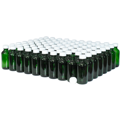 2 oz. Green Boston Round with White Cone Cap (20/400) (V23) (V20)