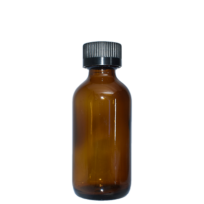 2 oz. Amber Boston Round with Black Child-Resistant Cap (20/400) (V23) (V6)