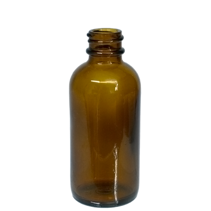 2 oz. Amber Boston Round with Large Bulb Graduated Black Glass Dropper (20/400) (V8) (V15)