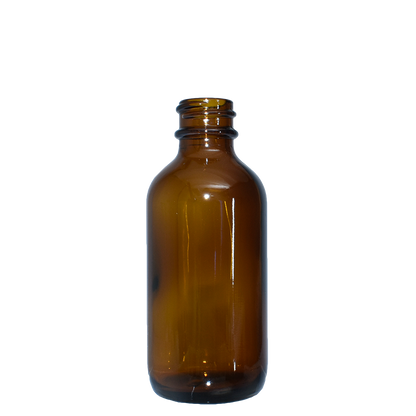 2 oz. Amber Boston Round with White Cap (20/400) (V23) (V1)