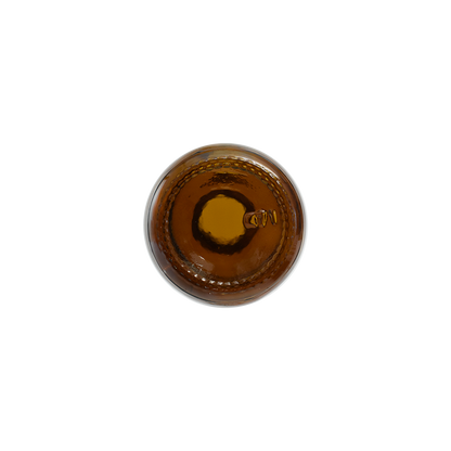 2 oz. Amber Boston Round with White Cap (20/400) (V23) (V1)