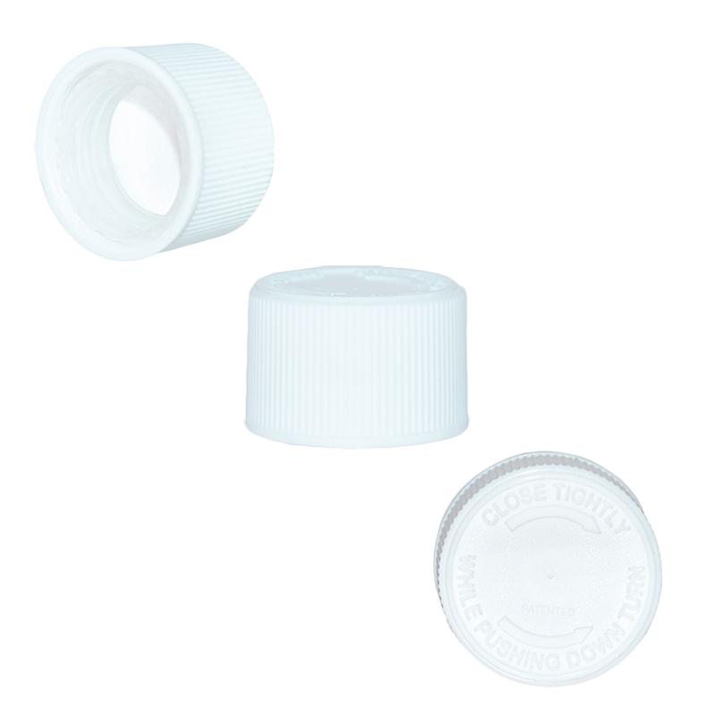 2 oz. Amber Boston Round with White Child-Resistant Cap (20/400) (V23) (V6)