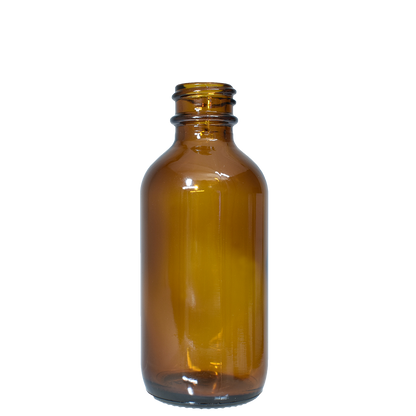 2 oz. Amber Boston Round with White Cone Cap (20/400) (V23) (V20)