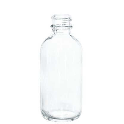 2 oz. Clear Boston Round with Large Bulb Graduated Black Glass Dropper (20/400) (V23) (V15)