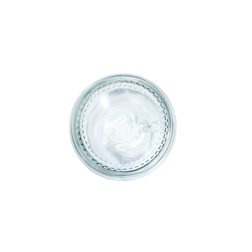 2 oz. Clear Boston Round with White Cap (20/400) (V23) (V1)