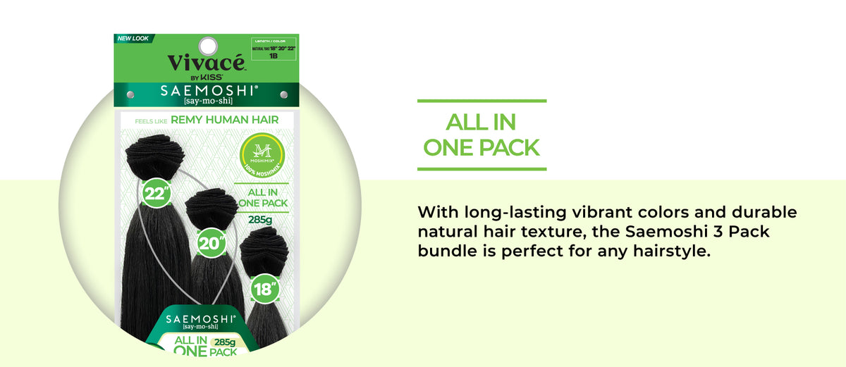 Vivace by Kiss Saemoshi 3pc Natural Yaki weave hair