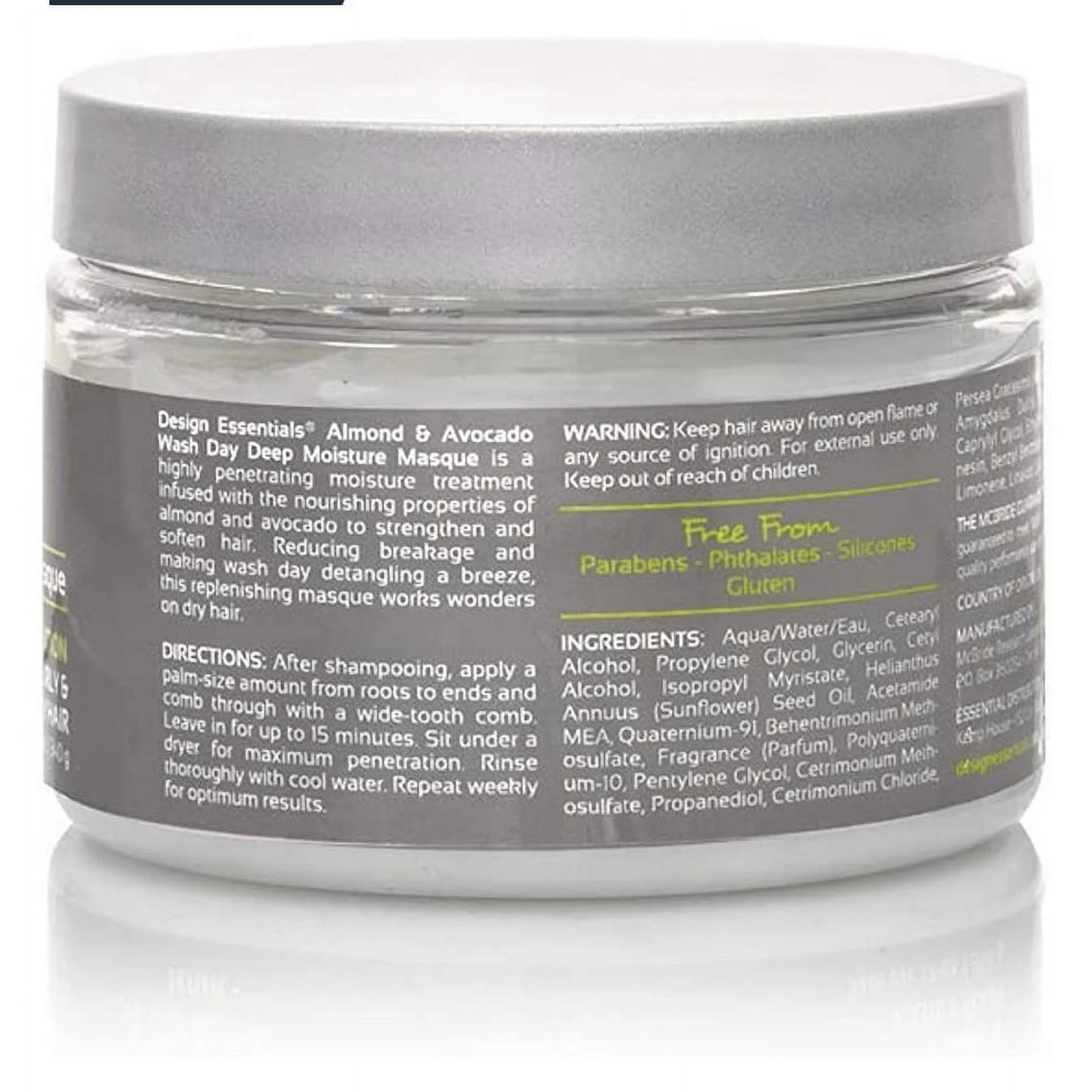 Design essentials almond & avocado deep moisture masque. 12oz