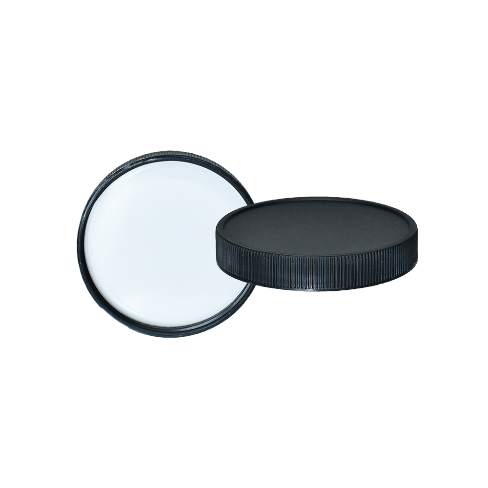 32 oz. Clear Glass Jar with Black Plastic Cap (70/400) (V6) (V6)