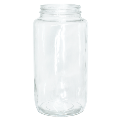 32 oz. Clear Glass Jar with Black Plastic Cap (70/400) (V6) (V6)