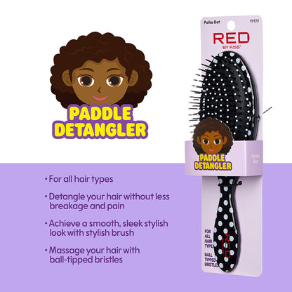 Red by kiss polka dot paddle detangler. HH39