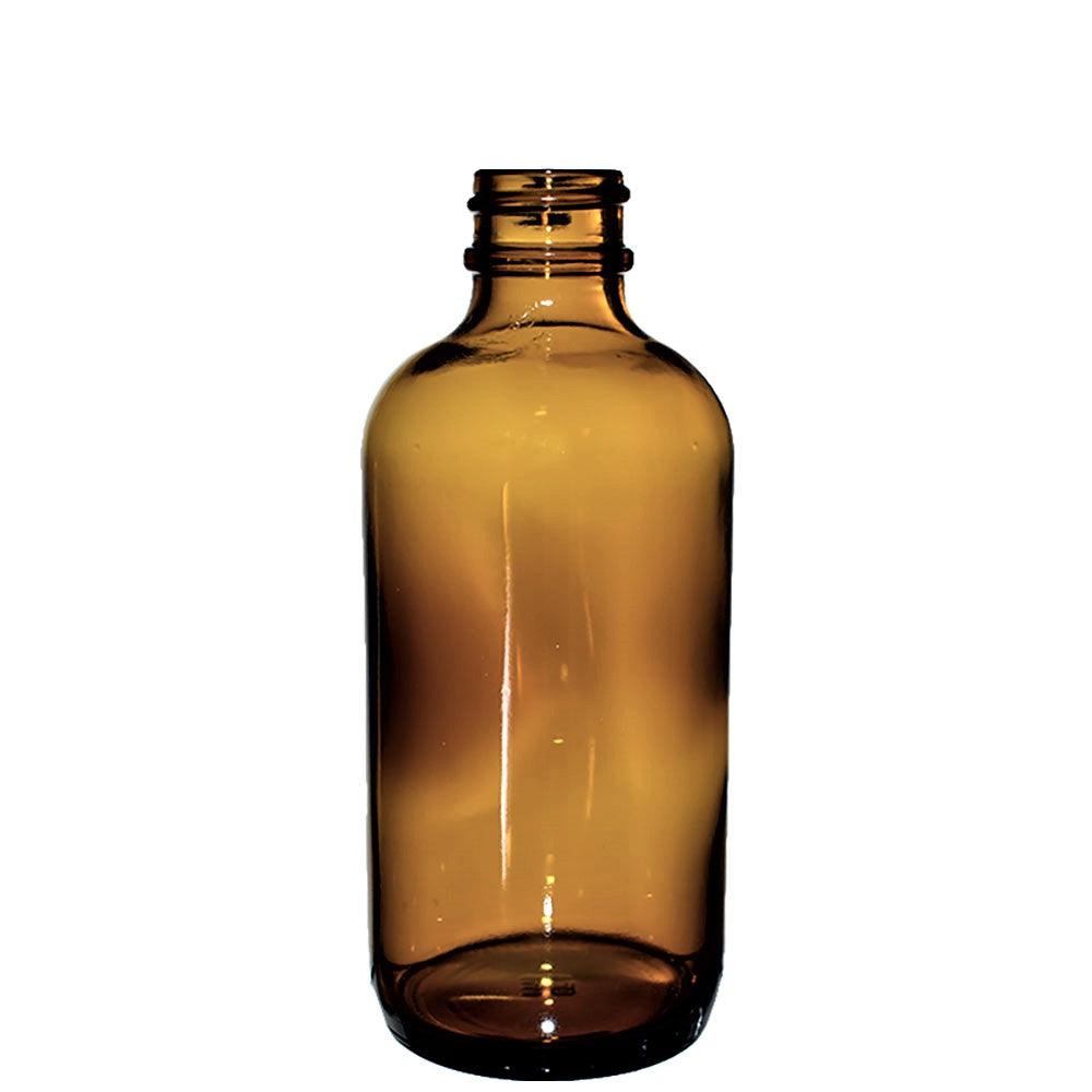 4 oz. Amber Boston Round with Black Child-Resistant Glass Dropper (22/400) (V4) (V8)