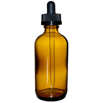 4 oz. Amber Boston Round with Black Child-Resistant Glass Dropper (22/400) (V4) (V8)