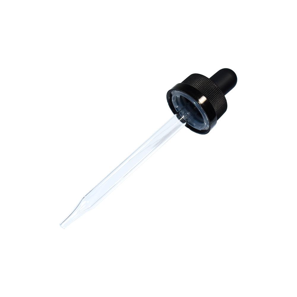4 oz. Amber Boston Round with Black Child-Resistant Glass Dropper (22/400) (V4) (V8)