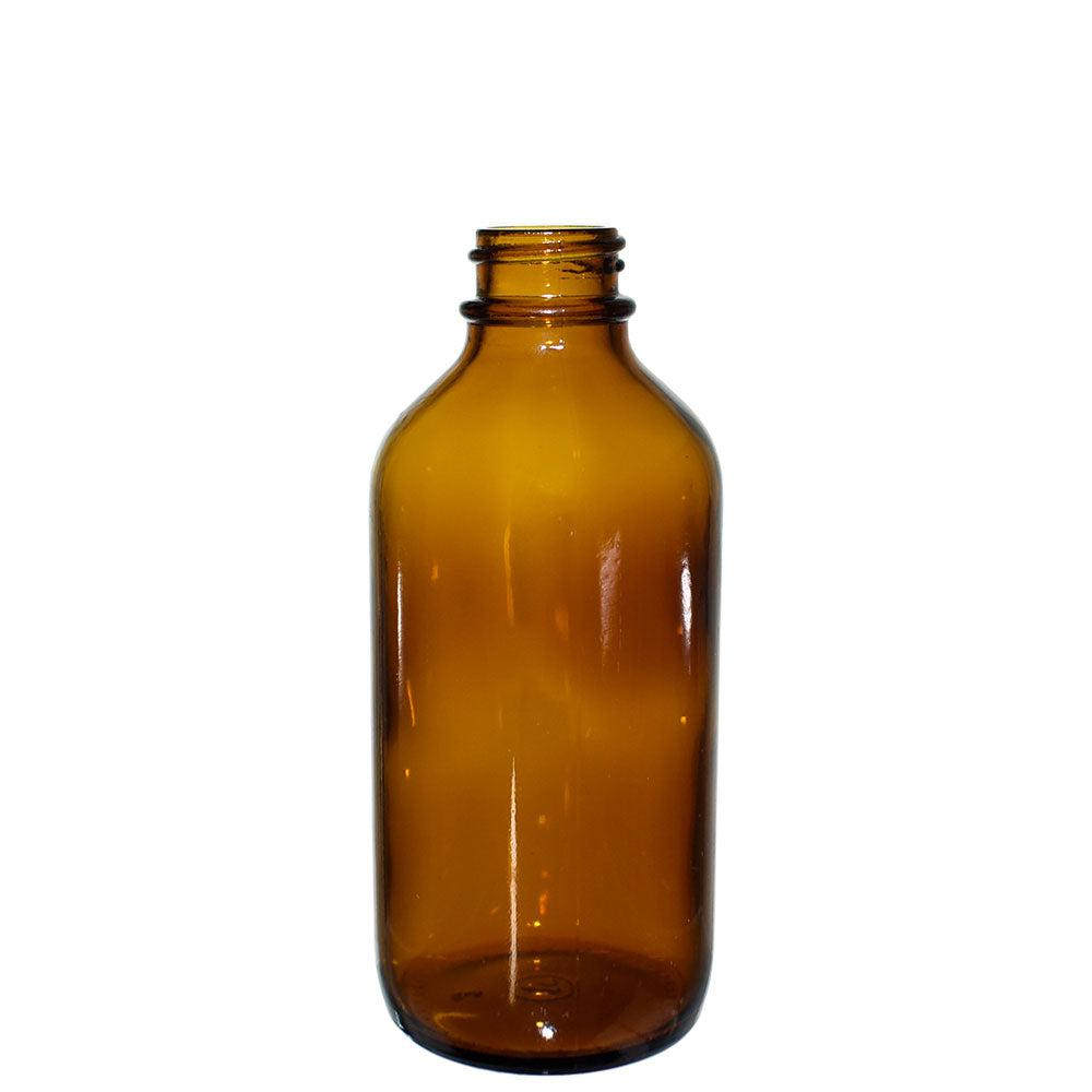 4 oz. Amber Boston Round with Black Child-Resistant Glass Dropper (22/400) (V5) (V8)