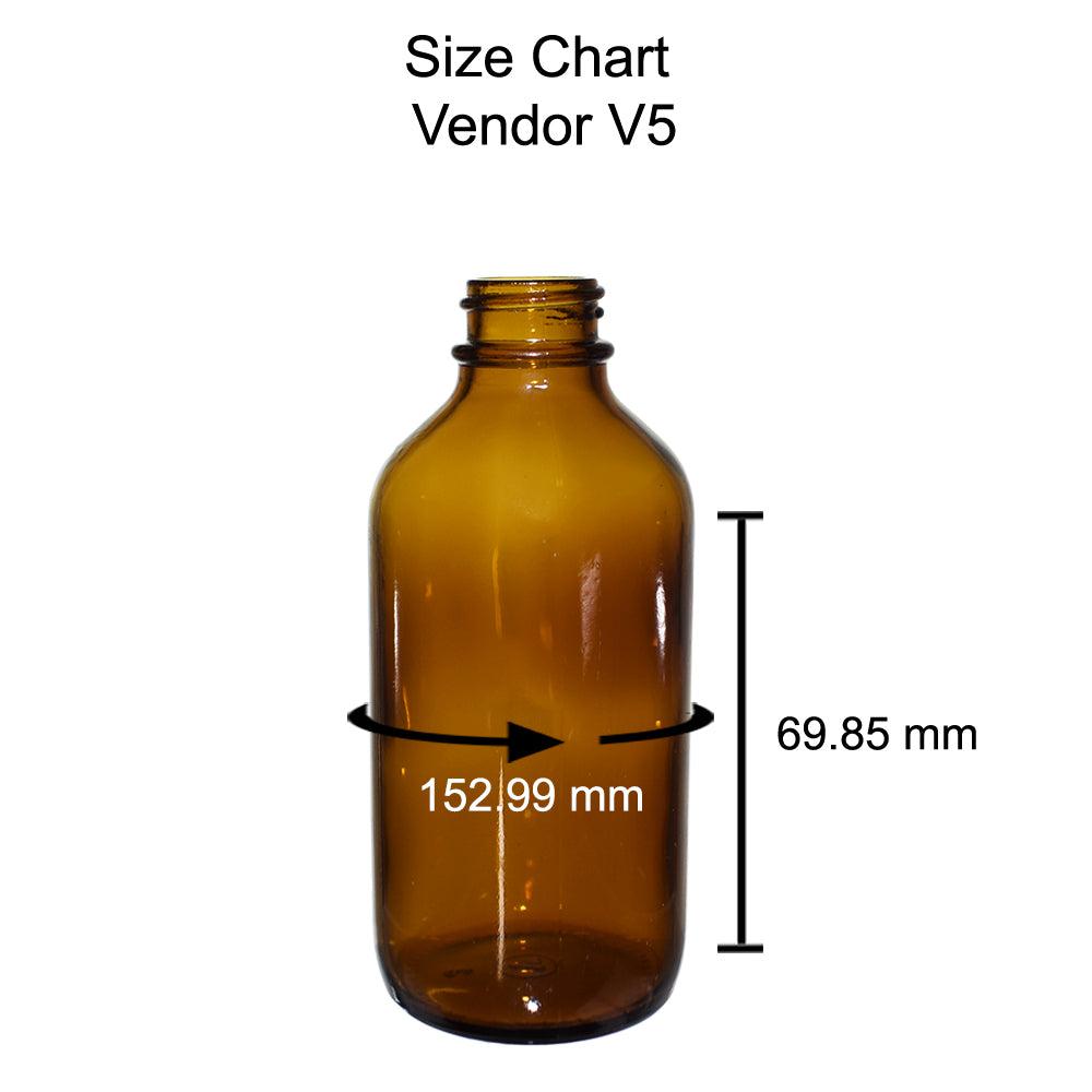 4 oz. Amber Boston Round with Black Child-Resistant Glass Dropper (22/400) (V5) (V8)