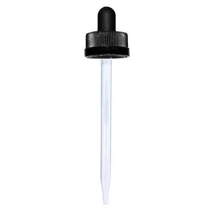 4 oz. Amber Boston Round with Black Child-Resistant Glass Dropper (22/400) (V8) (V8)
