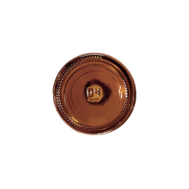 4 oz. Amber Boston Round with Black Cream Pump (22/400) (V4) (V20)