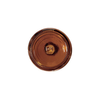 4 oz. Amber Boston Round with Black Cream Pump (22/400) (V4) (V20)