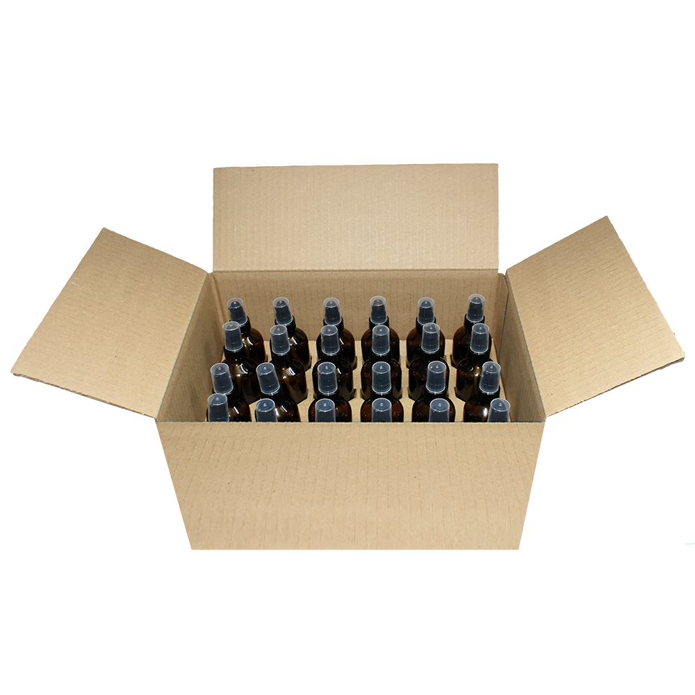 4 oz. Amber Boston Round with Black Cream Pump (22/400) (V5) (V20)