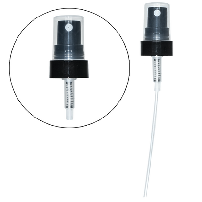 4 oz. Amber Boston Round with Black Fine-Mist Sprayer (Smooth) (22/400) (V23) (V20)