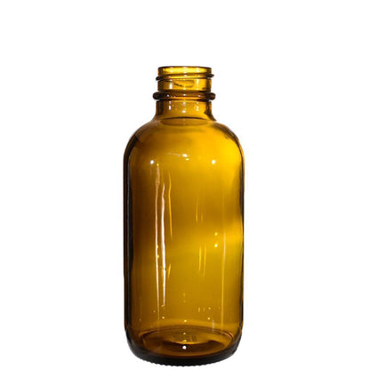 4 oz. Amber Boston Round with Black Fine-Mist Sprayer (Smooth) (22/400) (V4) (V20)