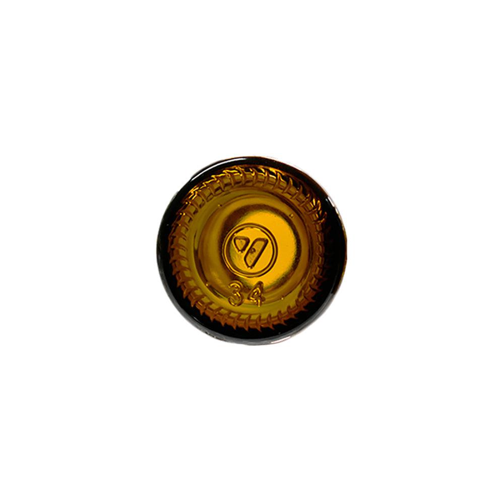 4 oz. Amber Boston Round with Black Fine-Mist Sprayer (Smooth) (22/400) (V5) (V20)