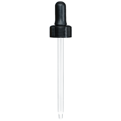 4 oz. Amber Boston Round with Black Glass Dropper (22/400) (V23) (V23)