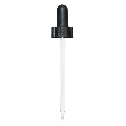 4 oz. Amber Boston Round with Black Glass Dropper (22/400) (V8) (V23)