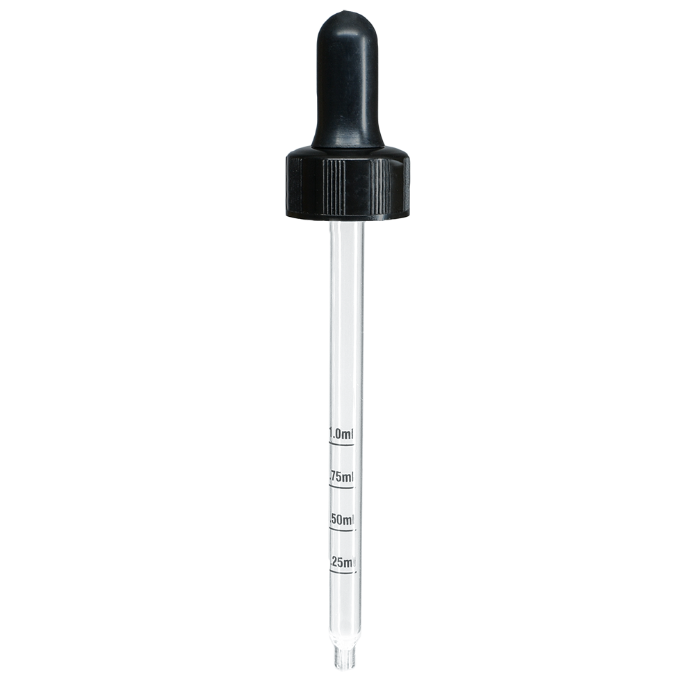 4 oz. Amber Boston Round with Nitrile Rubber Black Graduated Glass Dropper (22/400) (V8) (V12)