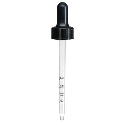 4 oz. Amber Boston Round with Nitrile Rubber Black Graduated Glass Dropper (22/400) (V8) (V12)