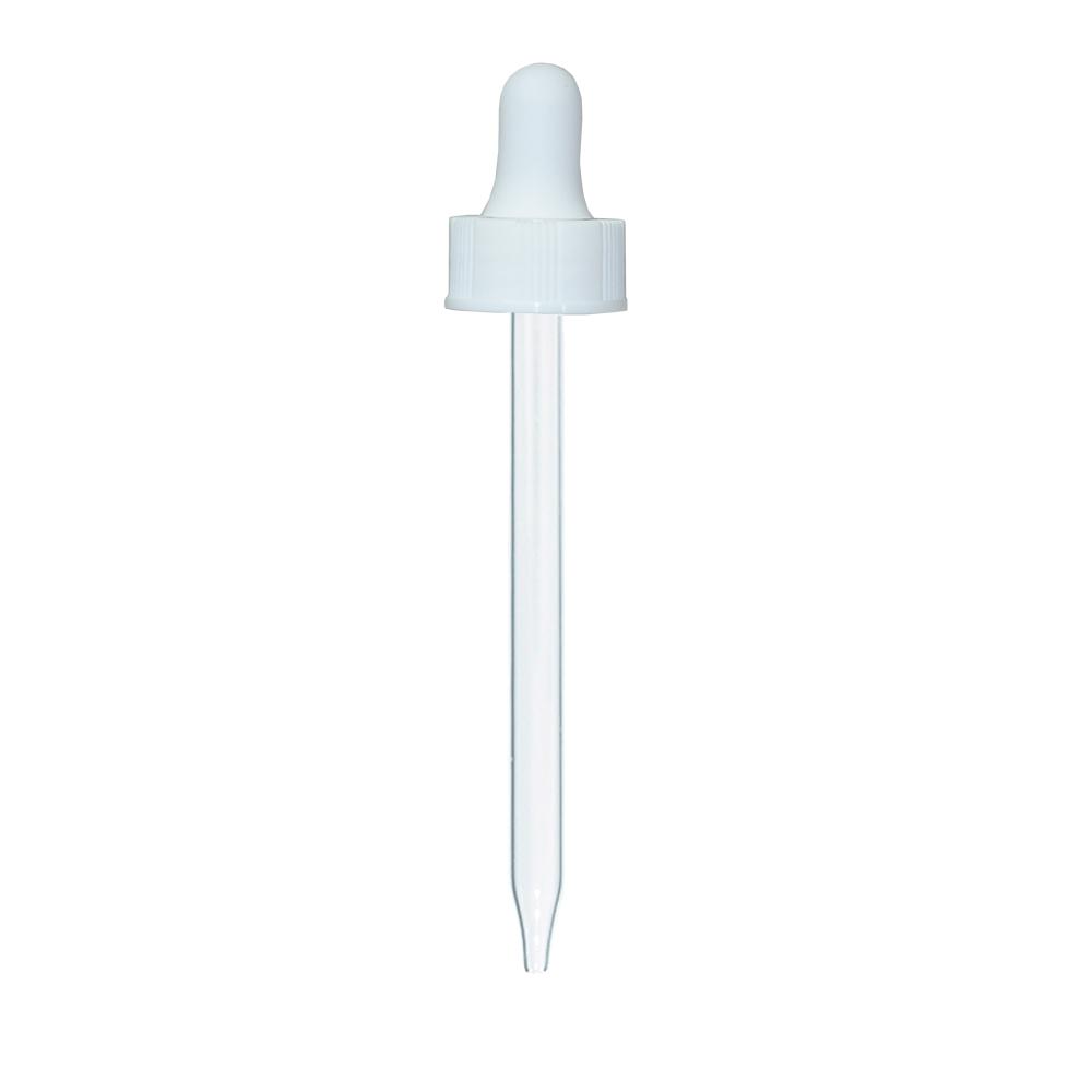 4 oz. Amber Boston Round with White Glass Dropper (22/400) (V5) (V8)