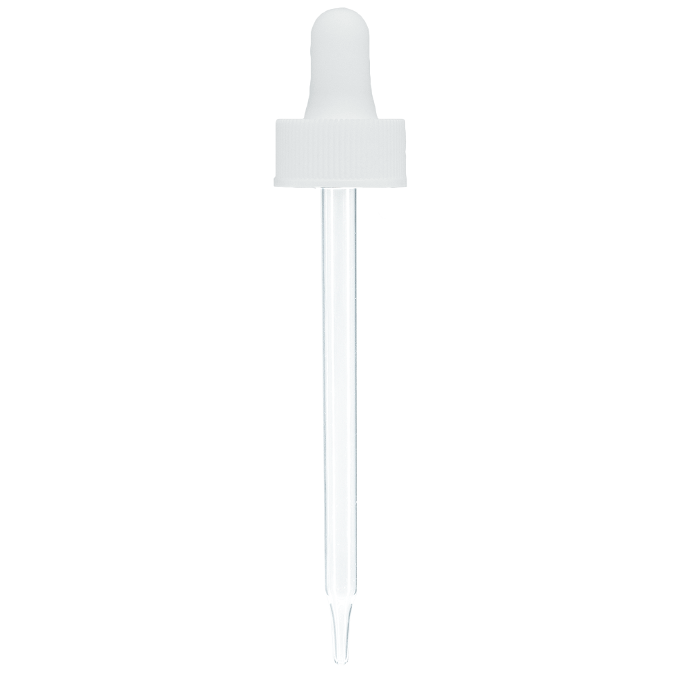 4 oz. Amber Boston Round with White Glass Dropper (22/400) (V8) (V8)
