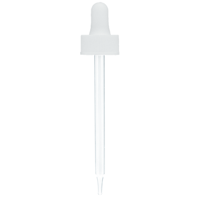 4 oz. Amber Boston Round with White Glass Dropper (22/400) (V8) (V8)