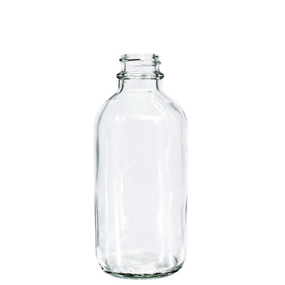 4 oz. Clear Boston Round with Black Cone Lined Cap (22/400) (V8) (V5)