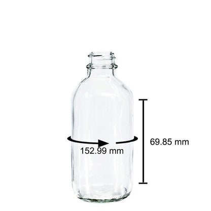 4 oz. Clear Boston Round with Black Cream Pump (22/400) (V20) (V20)