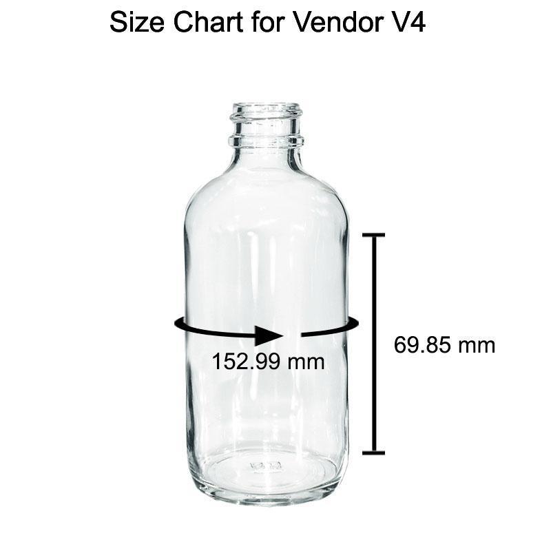 4 oz. Clear Boston Round with Black Fine-Mist Sprayer (Smooth) (22/400) (V4) (V20)