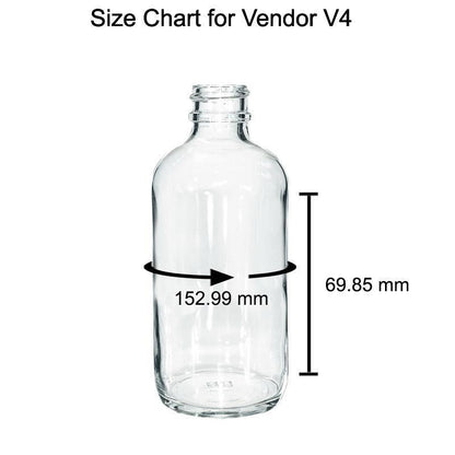 4 oz. Clear Boston Round with Black Fine-Mist Sprayer (Smooth) (22/400) (V4) (V20)