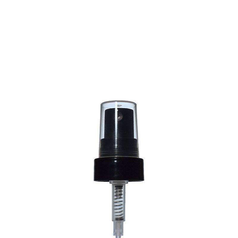 4 oz. Clear Boston Round with Black Fine-Mist Sprayer (Smooth) (22/400) (V4) (V20)