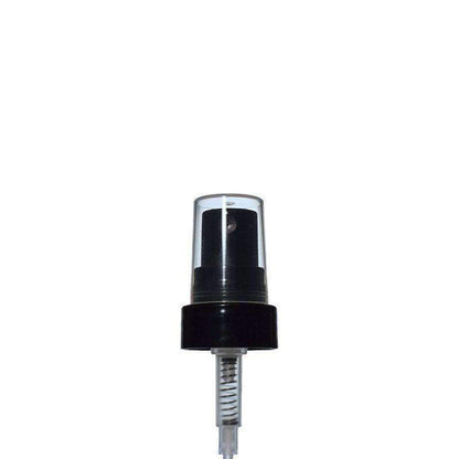 4 oz. Clear Boston Round with Black Fine-Mist Sprayer (Smooth) (22/400) (V4) (V20)