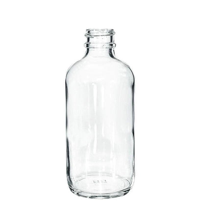 4 oz. Clear Boston Round with Black Cone Lined Cap (22/400) (V4) (V10)