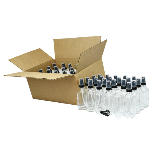4 oz. Clear Boston Round with Black Cream Pump (22/400) (V20) (V20)