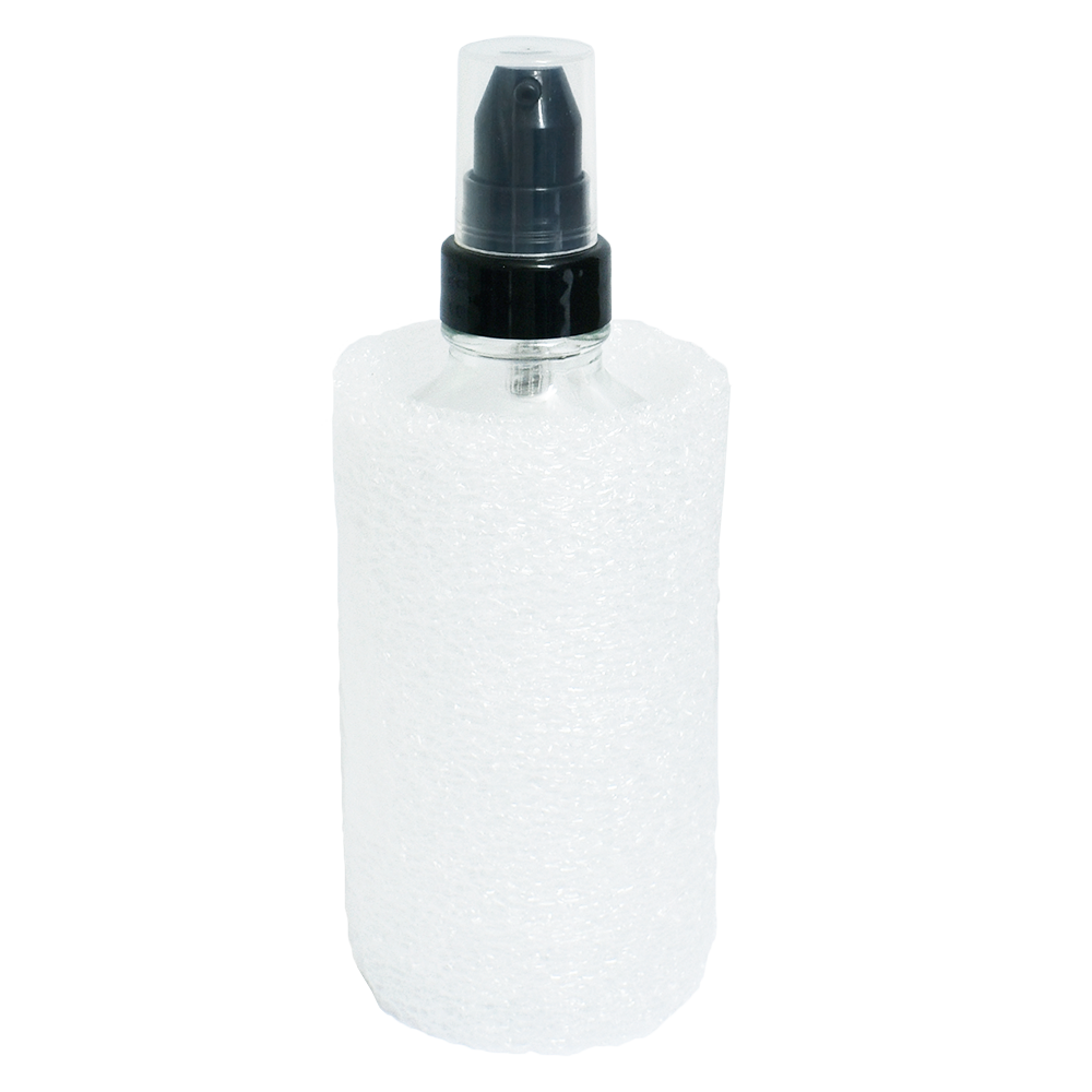 4 oz. Clear Boston Round with Black Cream Pump (22/400) (V20) (V20)